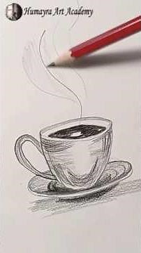 Smoky Tea Cup Drawing ✏️ | Easy Pencil Art for Beginners