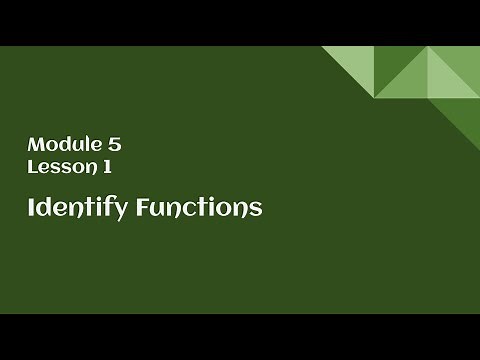 8th Grade Module 5 Lesson 1 – Identify Functions