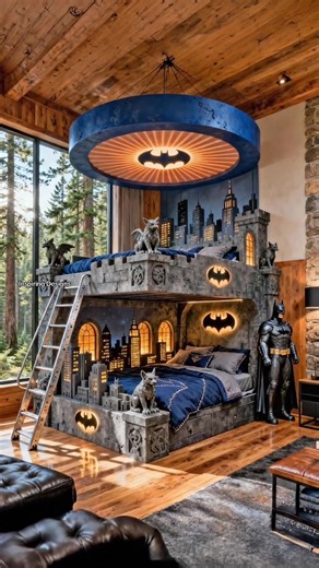 Absolutely in love with these superhero bunk beds! 👏👏 #interiordesign