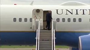 176K views · 3.6K reactions | What's on Trump's shoe? The president boards Air Force One with something hanging off his shoe. | Reuters | Facebook