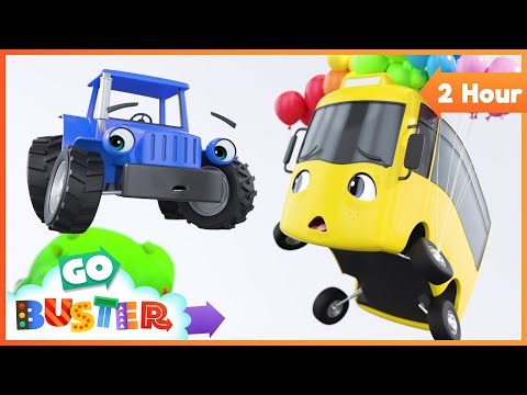 Colorful Balloons Fun 🎈🌈 2 Hours | Go Buster - Bus Cartoons & Kids Stories