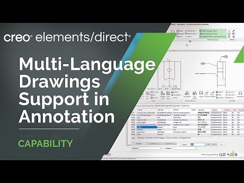 Multi-Language Drawings Support in Annotation | Creo Elements/Direct 20.5