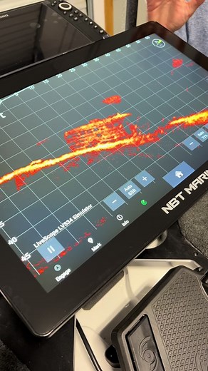 The BIG Screen!👀 #thebasstank #catchingnotfishing #fishtok #fishcontent #livescope #garmin #nbtmarine