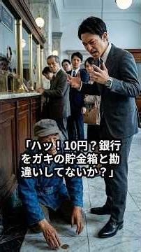 🎉280,000 views✨ "Huh! 10 yen? Are you mistaking the bank for a kid's piggy bank?" says a bank tel...