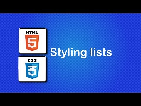 HTML5 and CSS3 Beginner Tutorial 26 - Styling Lists