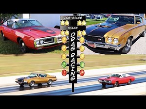 1971 Dodge Hemi Super Bee vs 1972 Buick GSX Stage 1 | STOCK DRAG RACE