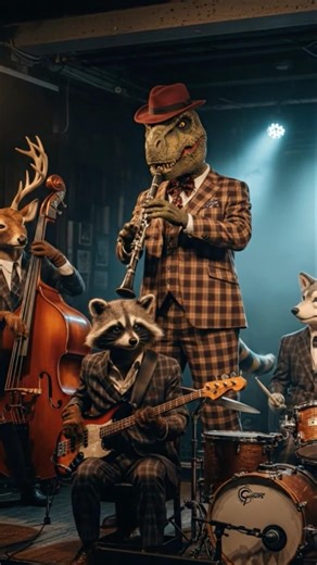 “T-Rex on the Clarinet”￼ Animals Jazz Band | shorts snippet