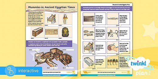 Interactive PDF: Home Learning: History: LKS2: Ancient Egypt: Mummies
