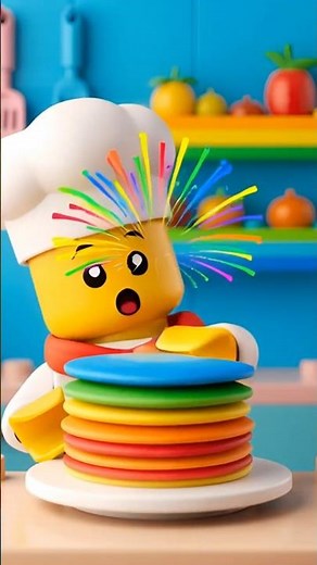🥞LEGO Rainbow Pancake🌈| Learn Counting with Chef Bricky! #lego #legocooking #legofood