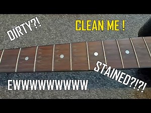Cleaning a REALLY DIRTY Fretboard VERY EASY