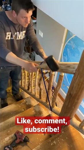 Log Railing Assembly!