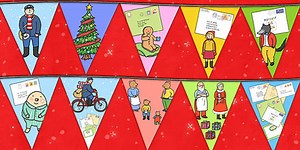 Bunting to Support Teaching on The Jolly Christmas Postman