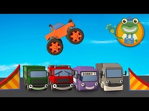 Big Truck Jumping With Max The Monster Truck | Gecko's Garage