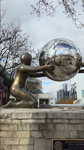 Sculpture in Downtown Windsor Ontario Canada #windsor #history #church #art #statue #tour #walking