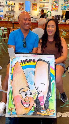 #caricature #hawaii #funny #lol #art #drawing #dailydrawing #faves #cartoon #characterdesign #reaction #honeymoon #waikiki #pokemon | Ninja Sketch