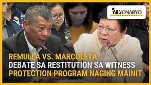 #Agenda | Matapos ang sagutan kay Senador Ping Lacson, si Justice Secretary Boying Remulla naman ang nakabangga ni Senador Rodante Marcoleta. Kinuwestyon ni Marcoleta si Remulla kung bakit kailangang ibalik ang ill-gotten funds ng isang akusado para mapasama sa Witness Protection Program. Narito ang Agenda report ni Dexter Ganibe ng Abante. | Bilyonaryo News Channel