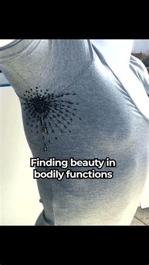 Armpit sweat embroidered T-shirts (2018-2026) by Sally Hewett #art #project