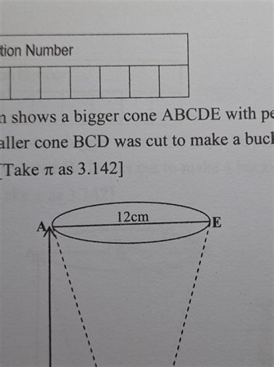 Volume of a Frustum 2025 paper 2