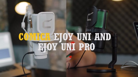 COMICA EJoy Uni Pro Wireless USB Condenser Gaming for PC, PS4, PS5, USB C Phone and Mac, Boom Arm RGB Computer Mic for Twitch, Streaming, Podcasting, Noise Cancellation Mic with Mute, Gain, Monitoring