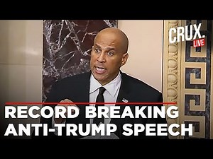 Cory Booker Speech LIVE | Record Senate Address Of 25 Hours Against Trump's Policies | US News