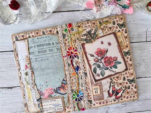 Envelope Journal, Vintage / Altered Book, Junk Journal, Scrapbook Memory Album - Etsy