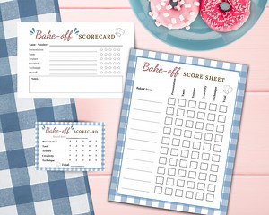 Bake off Score Cards, Baking Contest Score Sheet, Bake off Ballots, Baking Competition Judges Scorecards, Taste Testing Baking Challenge - Etsy