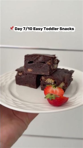 🤎 Healthy Chocolate Brownies for Toddlers | Naturally Sweetened with Dates | Day 7/10