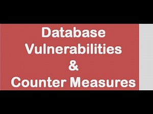 Database Vulnerabilities and Counter Measures