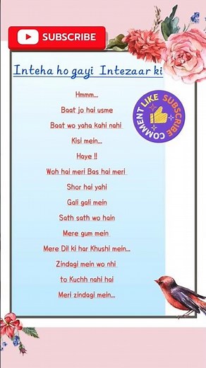 Inteha ho gayi intezaar ki - 1🎶 | kishor Kumar | sharabi | lyrics video | by AKV