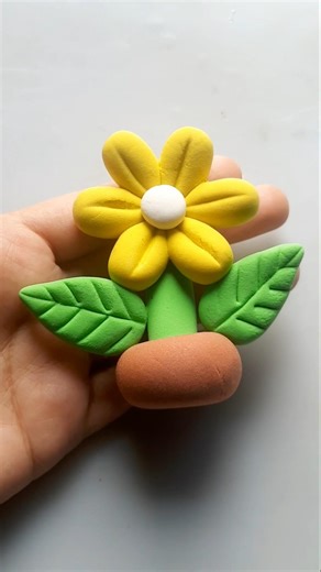 DIY idea 💞 How to make easily flower pot 🌷with Super clay #trend​ #clay​ #music​ #funny​ #clay​