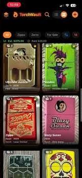 TorchVault app for lighter collectors
