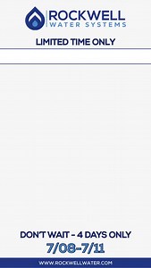 Sale dates: 7/08-7/11 If you have been waiting for the ‘right time’ to start prioritizing water storage, this is it! For 4 days only all water tanks on our website will be 10% off. www.rockwellwater.com Don’t miss your chance! 7/08-7/11 #waterislife #emergency #preparedness #selfreliance #homestead #urbanprepper | Rockwell Water Systems | Facebook