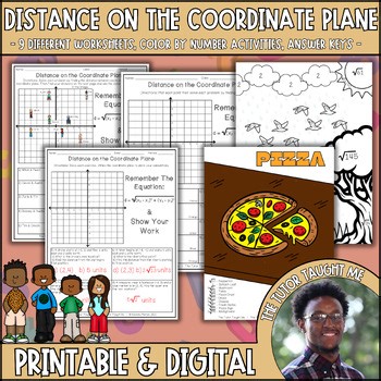 Distance on the Coordinate Plane Worksheets & Activities | 5th & 6th Grade Math