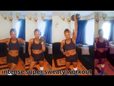 1 hour intense super sweaty workout workout at home 🏋🚴💪