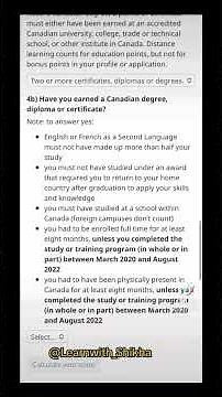 How to calculate CRS SCORE? #expressentry #immigration #crsscore