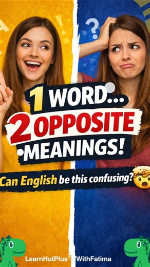 1 Word, 2 Opposite Meanings 😱 English Trick!#like#fypシ#english#upsc#trending#shorts#shortsvideo#fyp