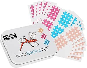 Moskinto The Original Mosquito Itch Relief Patches for Kids & Adults, Bug Bite Patches Soothe Swelling & Itching, Anti Itch Bug Bite Relief, Suction Tool Alternative, Family Pack, 42 Count