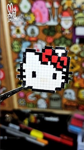 ✨ Hello Kitty Pixel Art! | The Cutest Icon Ever in 8-Bit Style! 🎨💖