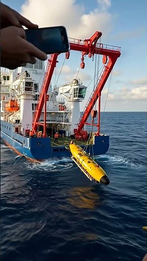 Intense Submersible Deployment at Sea. #Ocean