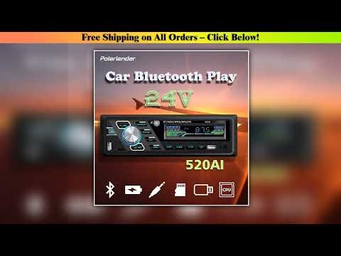 520AI 24V Car MP3 Player for TrucksVans Bluetooth FM USBSDAUX 4Ch OLED Remote Control Circuit Prote