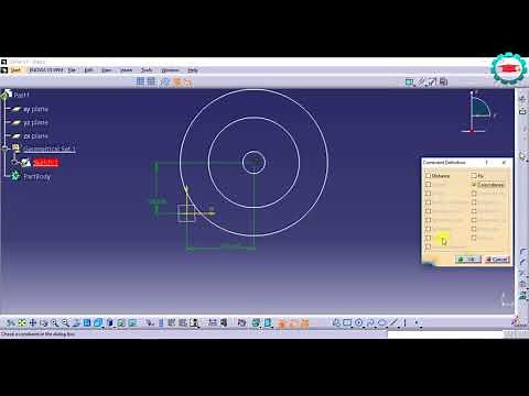 20. Concentricity and Fix constraints - CATIA sketcher