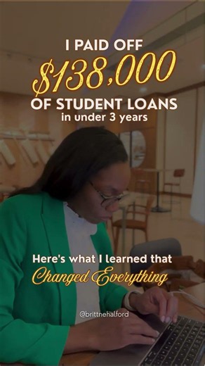 I paid off my student loans in under three years. And I'm going to be honest with you..