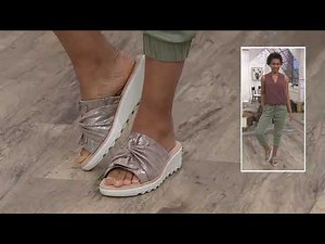 Clarks Collection Wedge Slide Sandals - Jillian Leap on QVC