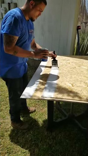 LP SmartSide Priming the cuts.