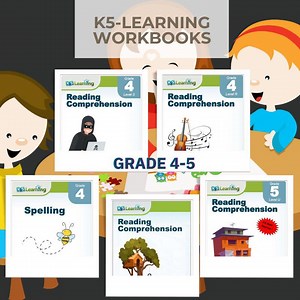 Grade 4-5 Printable Workbook Bundle - Reading Comprehension & Spelling Worksheets by K5 Learning - Etsy