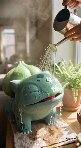 Bulbasaur's morning shower routine 🚿🍃