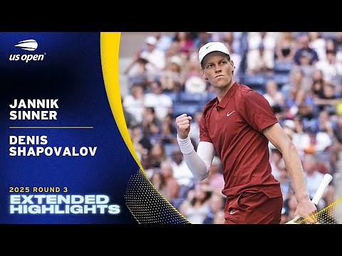 Jannik Sinner vs. Denis Shapovalov Extended Highlights | 2025 US Open Round 3