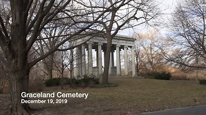 Potter Palmer and Bertha Honore Palmer are buried in this Graceland Cemetery mausoleum. The structure was built three years after Mr. Palmer death in 1902 and cost $60,000. When Potter Palmer was laid to rest in 1902, his coffin was placed in an expensive crypt. As soon as the new mausoleum was finished the casket was moved into an especially designed vault, hewn out of solid granite, within the tomb. Mrs. Palmer is buried in an identical tomb. The tomb also contained fourteen separate crypts fo