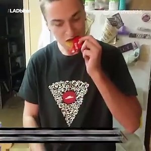 These people are trying the #OneChipChallenge with the hottest tortilla chip in the world. It's a no from me...😂🌶 | LADbible