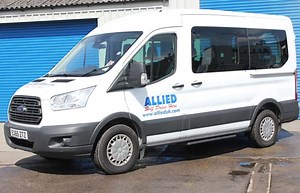 B2 Transit 12 Seat Minibus for Hire | Allied Vehicle Rentals